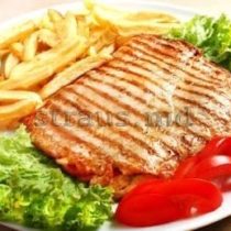 Кармашек из свинины со свежими овощами