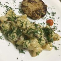 Сливочный картофель с грибами
